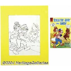 Dell Staff Artist - Raggedy Ann and Andy #3 Cover Original Art (Dell, 1965).