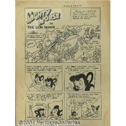 Connie Rasinski - Mighty Mouse #6 Complete 8-page Story "The Lion Tamer" Original Art (St. John, 194