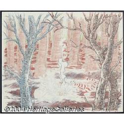 Mike Royer - Winnie the Pooh Preliminary Original Art (Disney, 1991).