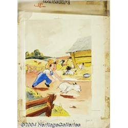 Sari - The Winkle Twinkle Pup and Other Stories Children's Book Cover Original Art (McLoughlin Broth