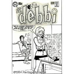 Henry Scarpelli - Date With Debbi #9 Cover Original Art (DC, 1970).