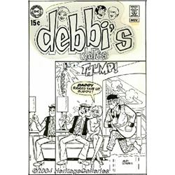 Henry Scarpelli - Debbi's Dates #10 Cover Original Art (DC, 1970).