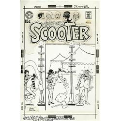 Henry Scarpelli - Swing With Scooter #30 Cover Original Art (DC, 1970).