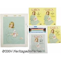 Lowell Ellsworth Smith - Karen: A Coloring Book Cover Original Art (Saalfield, 1964).