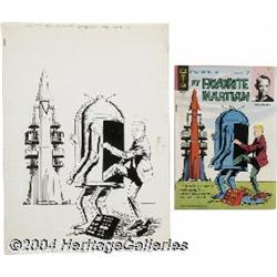 Dan Spiegle (attributed) - My Favorite Martian #2 Cover Original Art (Gold Key, 1964).
