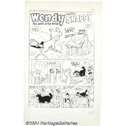 Marty Taras (attributed) - Spooky Spooktown Complete 5-page Story "Wendy Meets Snappy" Original Art 