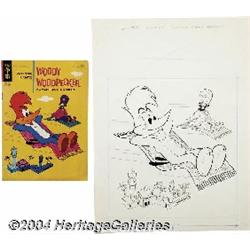 Gold Key Staff Artist - Woody Woodpecker #81 Cover Original Art (Gold Key, 1964).