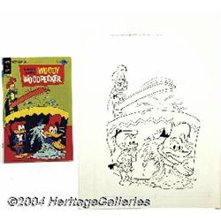 Gold Key Staff Artist - Woody Woodpecker #138 Cover Original Art (Gold Key, 1974).