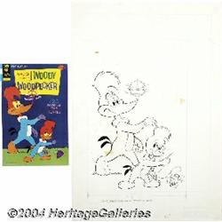 Gold Key Staff Artist - Woody Woodpecker #144 Cover Original Art (Gold Key, 1975).