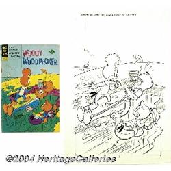 Gold Key Staff Artist - Woody Woodpecker #152 Cover Original Art (Gold Key, 1976).