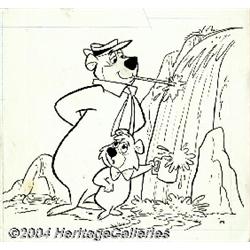 Western Publishing Staff Artist - March of Comics #344 Yogi Bear Cover Original Art (Western, 1970).