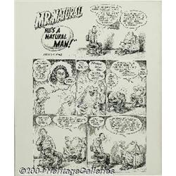 Robert Crumb - Original Art for HUP #9, Complete 10-page Story, "He's a Natural Man!" Original Art (