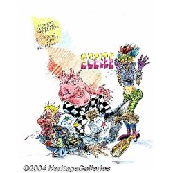 S. Clay Wilson - Checkered Demon Pin-Up Original Art (1979).