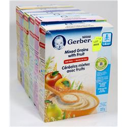 6 ASSORTED BOXES OF GERBER CEREAL