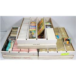 THREE LARGE BOXES OF SPORTS CARDS