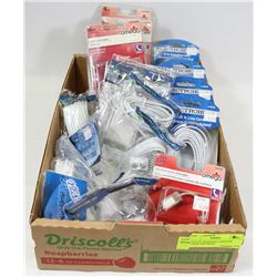 FLAT OF ASSORTED LANDLINE CORDS AND MORE.