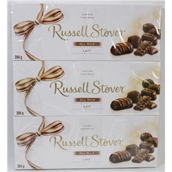THREE BOXES RUSSELL STOVER ASSORTED MILK CHOCOLATE