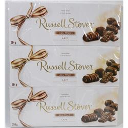 THREE BOXES RUSSELL STOVER ASSORTED MILK CHOCOLATE