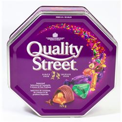 TIN OF NESTLE QUALITY STREET ASSORTED CARAMELS,