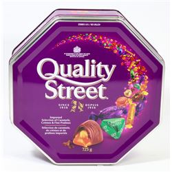 TIN OF NESTLE QUALITY STREET ASSORTED CARAMELS,