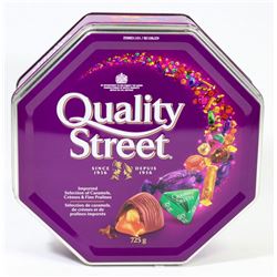 TIN OF NESTLE QUALITY STREET ASSORTED CARAMELS,