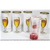 Image 1 : BOX W/4 NEW STELLA ARTOIS BEER GLASSES &