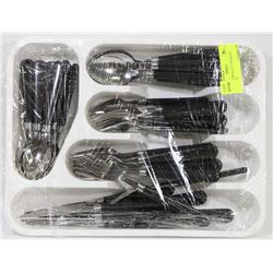 50-PC FLATWARE SET IN WHITE FLATWARE