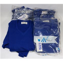 LOT OF 5 BLUE NIAGURA KNIT SWEATER, SIZE XL