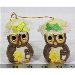 2 VINTAGE OWL BELLS
