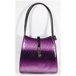 NEW PURPLE SNAKESKIN STYLE PURSE
