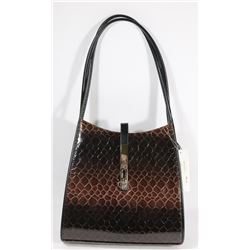 NEW BROWN SNAKESKIN STYLE PURSE