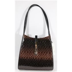 NEW BROWN SNAKESKIN STYLE PURSE