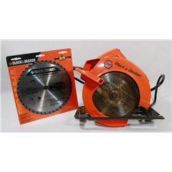 BLACK & DECKER 7 1/4" CIRCULAR SAW WITH NEW BLADE