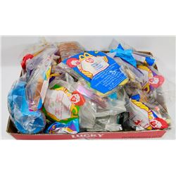 FLAT OF COLLECTIBLE MCDONALDS HAPPY MEAL TOYS