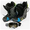 Image 1 : DC SNOWBOARD BOTS SIZE 11 WITH GOGGLES