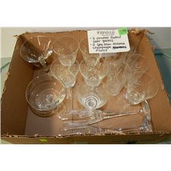 ESTATE FLAT OF ASSORTED CRYSTAL GLASSES