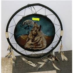 24"  HAND MADE WOLF DREAM CATCHER