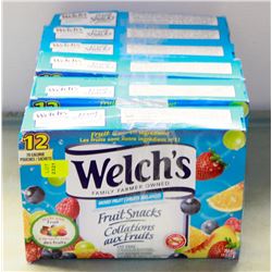 6 BOXES OF WELCH'S MIXED FRUIT, FRUIT SNACKS