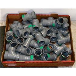 FLAT OF 1 1/2" PVC PLUMBING PIECES