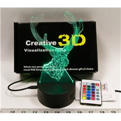 NEW 3D VISUAL RGB NIGHT LIGHT WITH REMOTE
