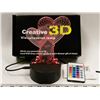 Image 1 : NEW 3D VISUAL RGB NIGHT LIGHT WITH REMOTE