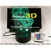 Image 1 : NEW 3D VISUAL RGB NIGHT LIGHT WITH REMOTE