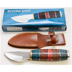 PAKKA WOOD HANDLE 7" HUNTING KNIFE