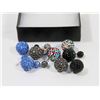 Image 1 : 4 PAIRS OF NEW "DOUBLE THE FUN" SPARKLE BALLS STUD