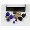 Image 1 : 4 PAIRS OF NEW "DOUBLE THE FUN" SPARKLE BALLS STUD