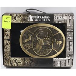 NEW MONTANA SILVERSMITH ELK BELT BUCKLE