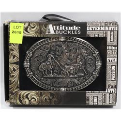 NEW MONTANA SILVERSMITH RODEO BELT BUCKLE