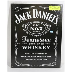 JACK DANIELS LABEL TIN SIGN 12"X16".