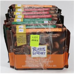 BUNDLE OF 8 ASSORTED RITTER SPORT CHOCOLATES