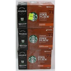 THREE BOXES OF STARBUCKS K CUPS